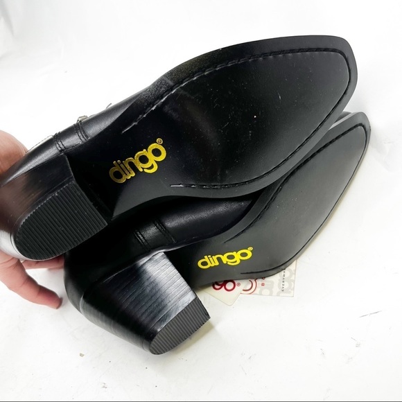 Dingo | Vintage Black Deer Tan Leather Booties - Picture 4 of 6